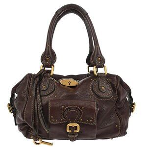 Chloe Brown Paddington Front Pocket Handbag